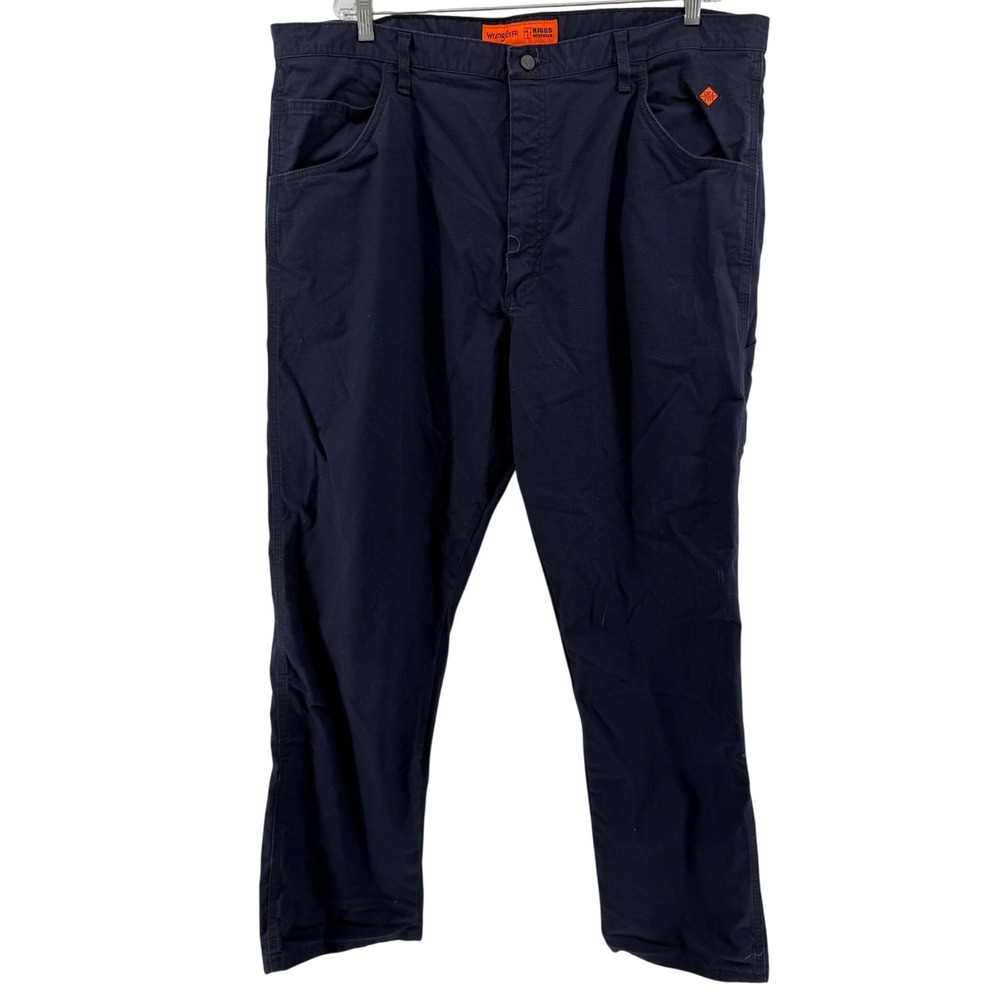 Wrangler FR Riggs Workwear Mens Navy Blue Flame Resistant Pants‎ 42x30 FR3WACB